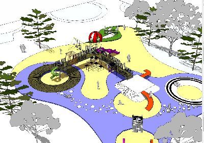 园林景观环境设计,含小区景观,广场,公园,河道等景观全套sketchup草图大师模型